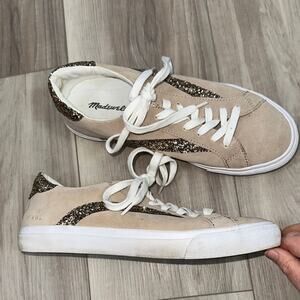 Madewell sidewalk suede low top lace sneakers size 8.5